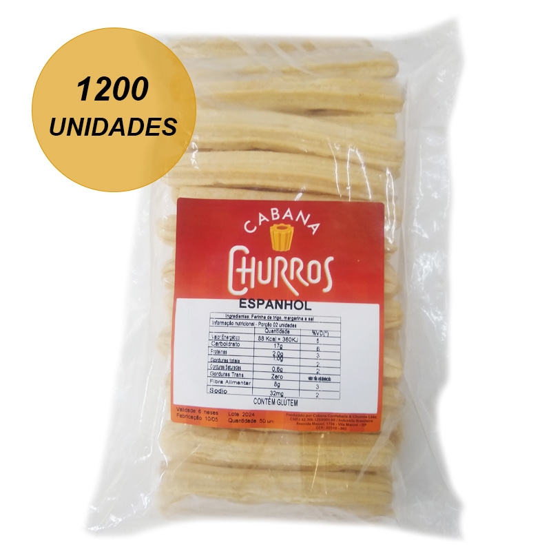 Foto Churros Espanhol ( 24 pacotes com 50 unidades cada )