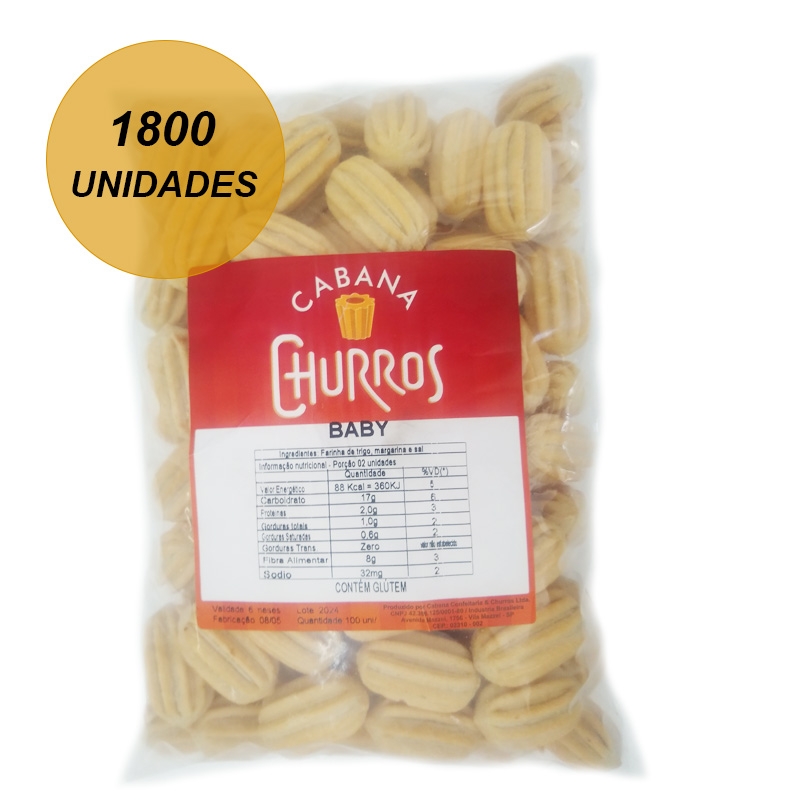 Foto Mini Churros Baby ( 18 Pacotes com 100 unidades cada )
