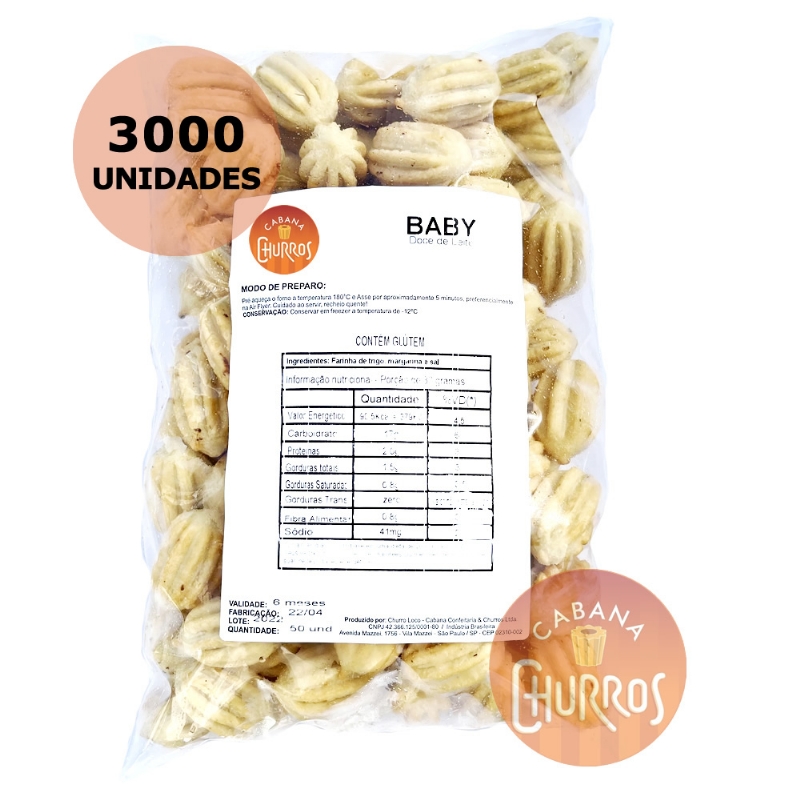 Foto Mini Churros Baby ( 30 Pacotes com 100 unidades cada )